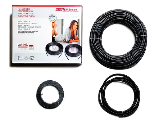 Нагрівальний двожильний кабель HEMSTEDT DR 12,5 - 12м / 1м² / 150Вт (DR 12,5-150)