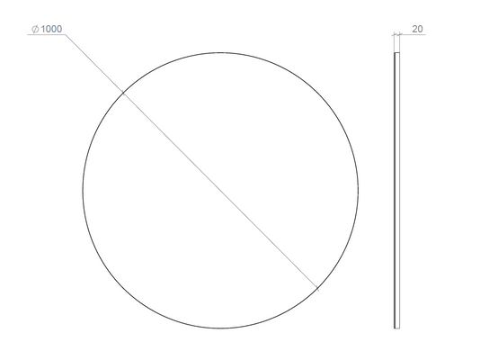 Дзеркало кругле – MIRATER ОРБІС 100 см. (5698)