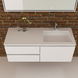 Раковина зі штучного каменю ISTONE HANNAH MATTE WHITE 46х120 (WD38130R)