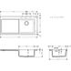 Hansgrohe Кухонная мойка S5110-F450 1050х510 полка справа Concretegrey (43330380)