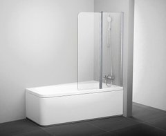 Шторка для ванны RAVAK 10° 10CVS2-100 R правая, 990x1500 мм профиль белый, стекло TRANSPARENT 7QRA0103Z1, 990