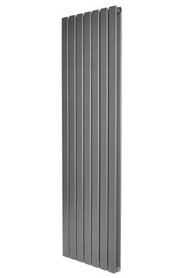 Вертикальний дизайнерський радіатор опалення ARTTIDESIGN Livorno II 7/1800/476/50 сірий матовий