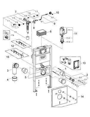 Держатель смывного колена GROHE (42243000)