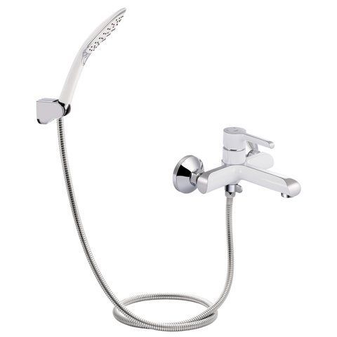 Змішувач для ванни QTAP GRAND (з душовим гарнітуром) QTGRAWCR006 CHROME/WHITE