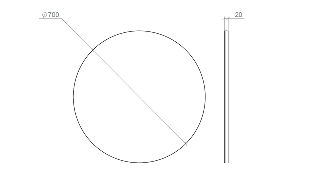 Дзеркало кругле – MIRATER ОРБІС 70 см. (5695)