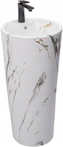Раковина окремостояча REA BLANKA MARBLE MATT 40х40 / мармур (REA-U8704)