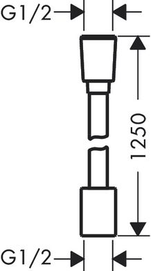 Душовий шланг HANSGROHE DESIGNFLEX / 125см / хром (28220000)