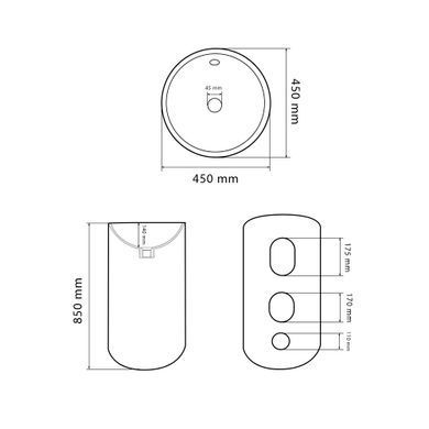 Раковина VBI MATERA 45х45 BLACK MATT (VBI-019007)