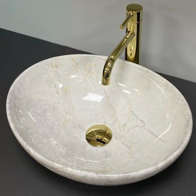 Раковина VBI PARMA 33.5х41.5 LIGHT STONE GLOSSY (VBI-011026)