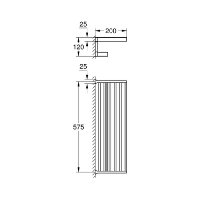 Поличка для рушників GROHE SELECTION CUBE (40804000)