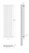 Вертикальний дизайнерський радіатор опалення ARTTIDESIGN Livorno II 7/1600 білий матовий