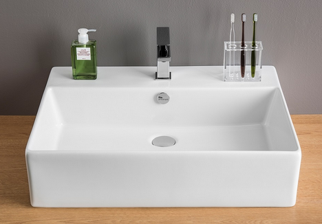Раковина ARTCERAM QUADRO WHITE GLOSSY 48х65 (QUL003 01; 00)
