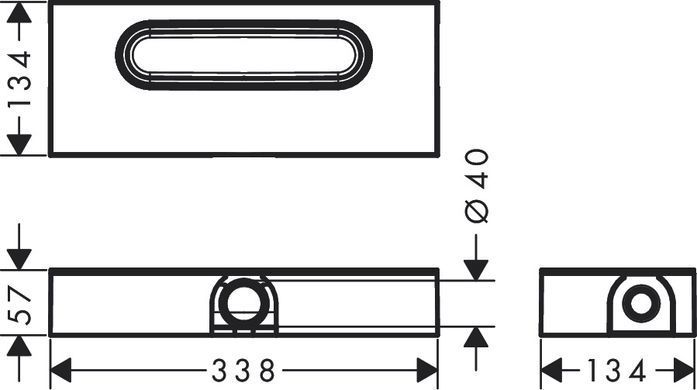 Скрытая часть для каналов HANSGROHE UBOX UNIVERSAL &Oslash;40 / 01000180 (1000180)