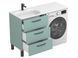 Тумба напольная MIRAGGIO TESSA / зеленая + раковина LAKE 1250 L (8815290)