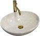 Раковина VBI PARMA 33.5х41.5 LIGHT STONE GLOSSY (VBI-011026)