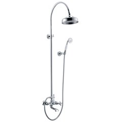 Душевая система IMPRESE CUTHNA Stribro со смесителем для ванны, верхним и ручным душем, хром T-10280 stribro