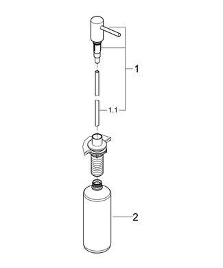 Дозатор жидкого мыла GROHE COSMOPOLITAN 500 мл (40535DA0)