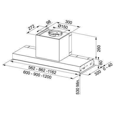 Вытяжка кухонная FRANKE STYLE LUX FSTP NG 1205 X (110.0473.547)