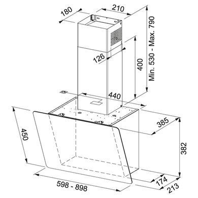 Вытяжка кухонная FRANKE SMART VERTICAL 2.0 FPJ 915 V BK/DG (330.0573.295)