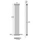 Радиатор Arttidesign Bari 1800x290 RAL9005 Подключение боковое разностороннее