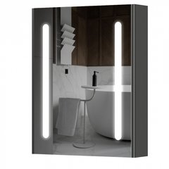 Зеркальный шкаф Aquarius Silver с LED подсветкой 60 (Графит) (70930219)