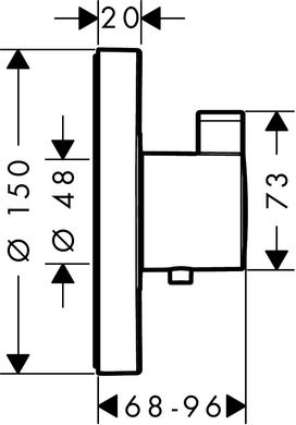 Термостат Hansgrohe ShowerSelect S Highflow (15741000), Хром