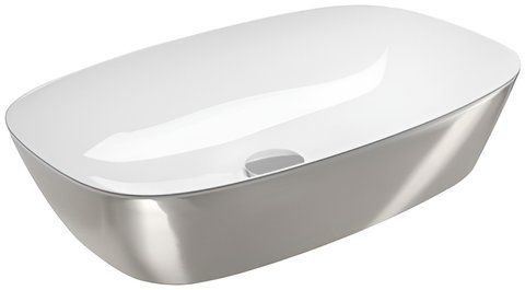 Раковина CATALANO GOLD&SILVER 40х60 / біла / срібна / 160APGRLXBA (0622600042)