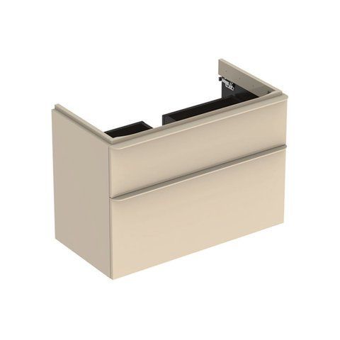 Шафа для умивальника GEBERIT SMYLE SQUARE, з двома ящиками, пісочно-сірий (500.354.JL.1)