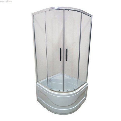 Душова кабіна VERONIS KV-3-90 90х90х195 / профіль хром / скло прозоре + піддон (VE-KV390)