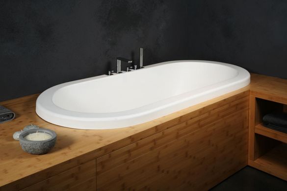 Ванна акрилова окрема PAA ANDANTE 190х90 WHITE + дерев'яні ніжки + злив-перелив (VAAN_00)