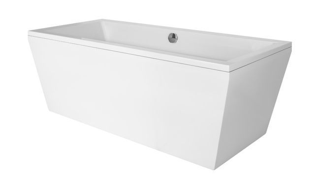 Ванна из искусственного камня отдельностоящая BESCO VERA 180х80 + сифон + панель (#WKV-180-WO)