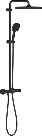 Душевая система GROHE TEMPESTA SYSTEM 250 CUBE / черная / термостат (266892431)