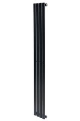 Вертикальний дизайнерський радіатор опалення ARTTIDESIGN Rimini 4/1500/236 чорний матовий