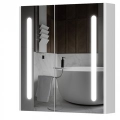 Зеркальный шкаф Aquarius Silver с LED подсветкой 70 (Белый) (70930217)