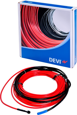 Нагревательный двухжильный кабель DEVI FLEX 18Т - 34м / 4,2м² / 615Вт (140F1240)