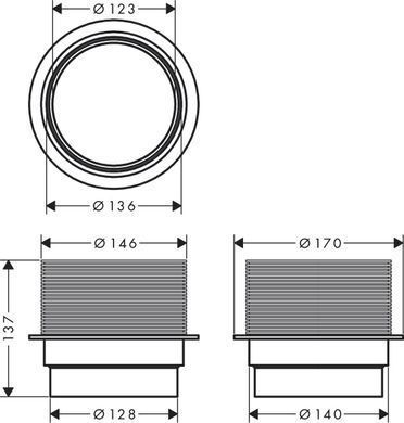 Компенсатор высоты HANSGROHE RAINDRAIN SPOT (56056000)