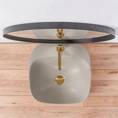 Раковина REA LUIZA GREY MATT 42.5х42.5 / сіра (REA-U9610)