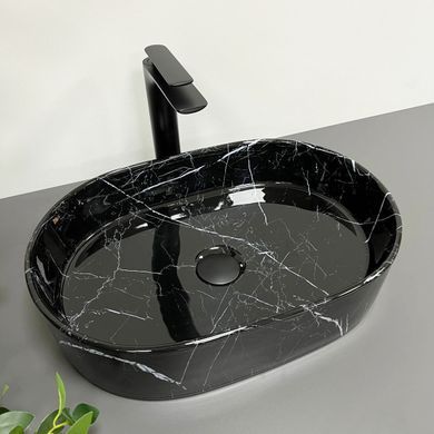 Раковина VBI VERONA 34х50 BLACK MARMO GLOSSY (VBI-011314)
