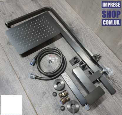Душевая система Imprese GRAFIKY с верхним и ручным душем + смеситель, black nickel ZMK041807090
