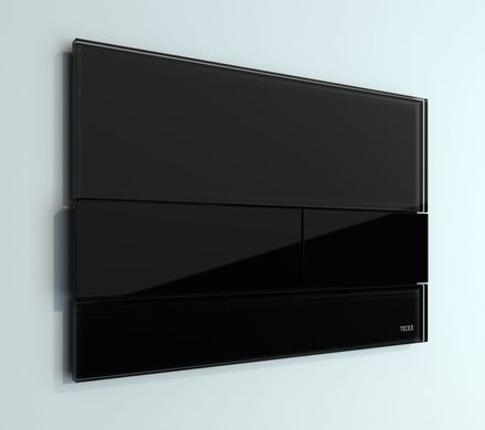 Панель смыва с двумя клавишами TECEsquare, стекло черное, кнопки черные (9240809)