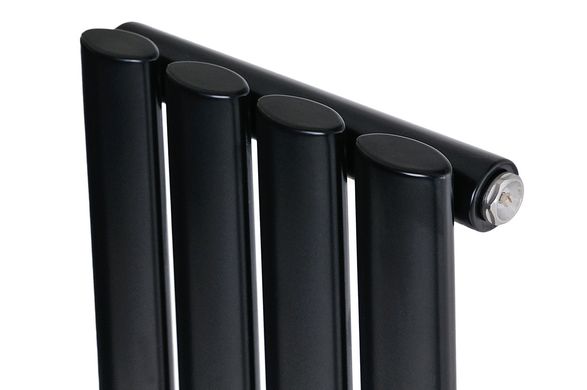Вертикальний дизайнерський радіатор опалення ARTTIDESIGN Rimini 4/1500/236 чорний матовий