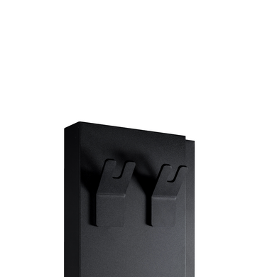Рушникосушка DEWEIT-Whole Wall 1250х290 з функцією обігріву, чорний мат 1266, 245, 1250