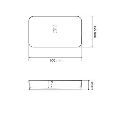 Раковина VBI TRIEST 35.5х60.5 BLACK MATT (VBI-012701)