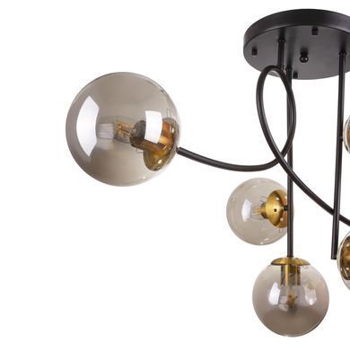 Люстра потолочная в спальню Е27 60W BK (BR-01 633C/6)