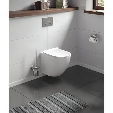Комплект 3в1: Інсталяція для унітазу GEBERIT DUOFIX SIGMA + Підвісний унітаз KOLLER POOL ROUND SMART RIMLESS / сидіння SOFT CLOSE + Клавіша змиву для унітазу GEBERIT DELTA 20 / хром глянцева (111.300.00.5+RN-0490-RW+115.127.21.1)
