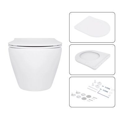 Комплект 4в1: Інсталяція для унітазу QTAP NEST + підвісний унітаз JAY ULTRA QUIET 520х360х320 + клавіша змиву CHROME (QT07335175W48198)