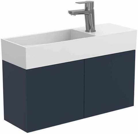 Тумба подвесная MIRAGGIO MINIMA / синяя + раковина TONI 650 (8815050)