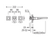 Настінний змішувач для раковини TRES CUADRO EXCLUSIVE COLORS 240 ММ (00815401NM)