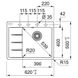 Кухонна мийка FRANKE CENTRO CNG 611-62 TL ОНІКС (114.0630.463)
