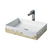 Раковина ARTCERAM SCALINO WHITE GLOSSY GOLD 38х55 (SCL002 01; 15)